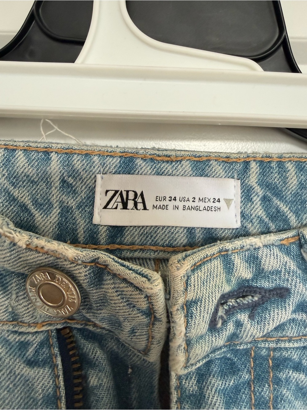 Zara Light Blue Acid Wash Denim Jeans